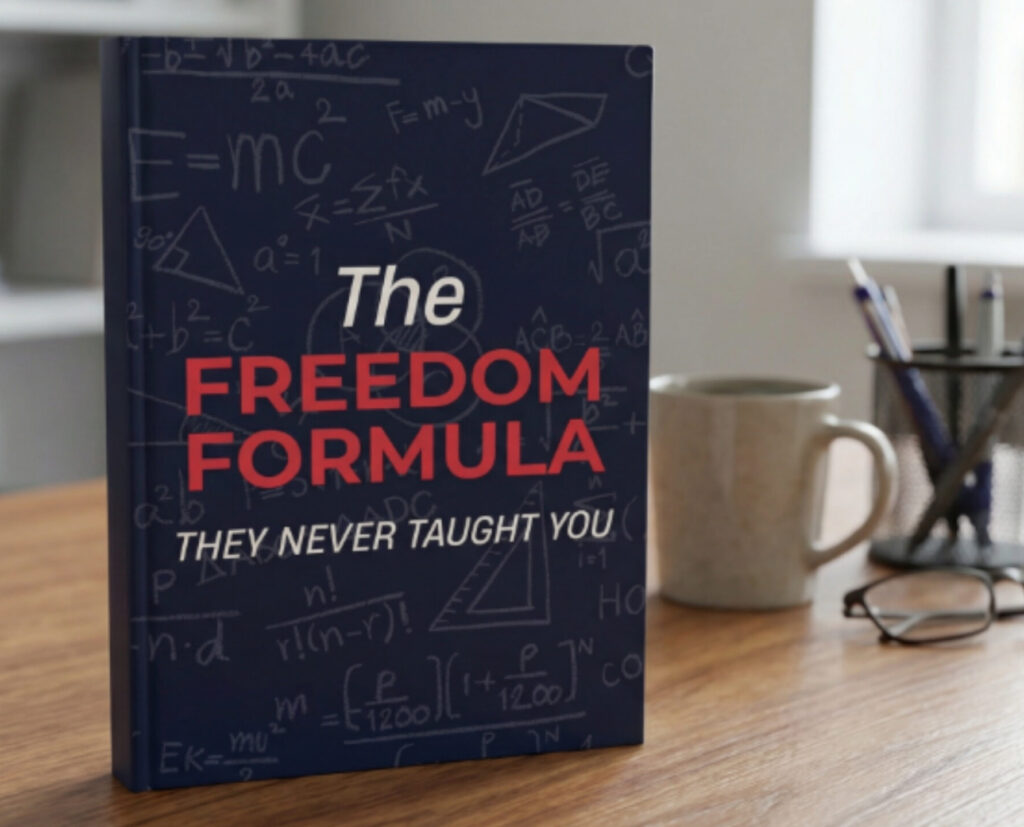 Self-help book 'The Freedom Formula' on table